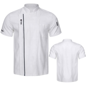 Unisex Mens Womens Đầu Bếp Áo Khoác Thư Thêu Nhà Bếp Đồng Phục Cho Nhà Hàng Khách Sạn Bánh Căng tin Nấu Ăn Dòng Đầu Bếp Caterers - Product Image 2