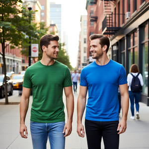 Camiseta Casual Premium para Hombre, 100% Algodón, 210 g/m², Cuello Redondo, Estilo Jersey, Lavada, Estampada, Ecológica, de Secado Rápido, Transpirable, Corte Regular - Product Image 2