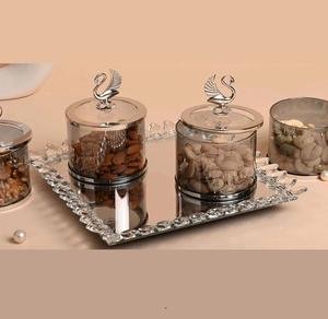 Juego de Frascos para Frutos Secos GlassDry – Recipientes de Vidrio de Lujo con Bandeja Decorativa - Product Image 4
