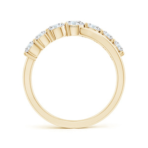 Anillo de Compromiso y Boda de Diamantes Redondos Brillantes en Oro Amarillo para Mujer, Chapado en Rodio, Romántico, Oro de 10K, 14K, 18K, Plata 925, 935 - Product Image 2