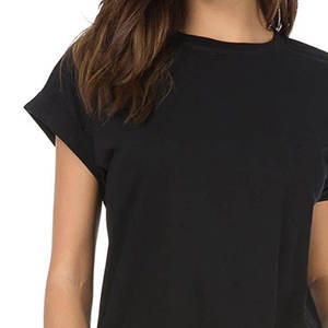 Camiseta de algodón de manga corta para mujer, 100% algodón, alta calidad, impresión personalizada, talla grande, precio económico, camisetas de mujer en tendencia - Product Image 2