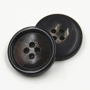 Boutons en corne naturelle faits à la main, écologiques, vente en gros d'usine, 4 trous, ronds, marron, pour chemises et manteaux pour hommes, vêtements personnalisés - Product Image 4