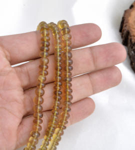 ลูกปัดควอตซ์สีธรรมชาติขนาด 4 มม. ถึง 7 มม. ผิวเรียบเนียน สำหรับทำเครื่องประดับอัญมณีชั้นดี - Product Image 3