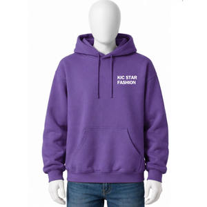 Sweat à capuche pour homme en coton 100% uni, coupe classique, de haute qualité, manches longues, vêtements d'hiver pour homme, sweat à capuche avec poches - Product Image 1