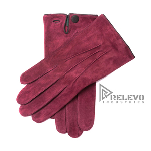 Guantes de Cuero de Gamuza Unisex de Primera Calidad, Cuero Genuino, Suaves, Cómodos, Transpirables, Logotipo Personalizado Delantero/Trasero, Cualquier Color Disponible - Product Image 3