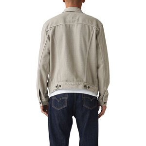 Veste en jean unisexe OEM tendance à boutons sur le devant, tailles personnalisées, pour l'hiver, en jean délavé - Product Image 6