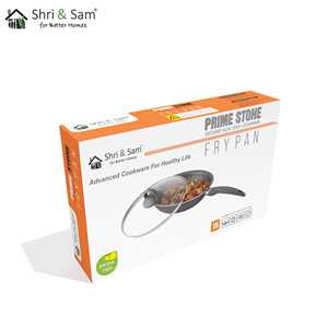 Primestone Aluminium Non-Stick Fry <b>Pan</b> with Glass <b>Lid</b> Premium Kitchen Essential - Product Image 2