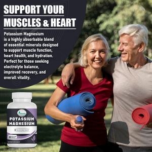 Meelefu OEM/ODM Cápsulas de magnesio y potasio Suplemento de potasio para apoyar vascular y pierna - Product Image 3