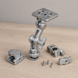 Aluminum Alloy CNC <b>Machining</b> Fabrication <b>Services</b> ODM OEM <b>Machining</b> <b>Services</b> Aluminum Camera Rig Assembly - Product Image 3