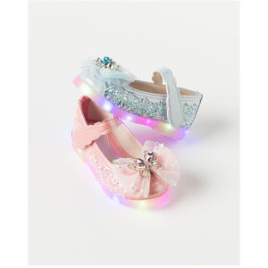 Zapatos de Vestir LED Coreanos OZKIZ para Niñas de 2 a 6 Años, Venta al por Mayor, Material Plástico, Moda Infantil para Primavera/Otoño - Product Image 1