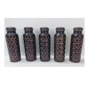 Pure <b>Copper</b> <b>Bottle</b> Ayurvedic Water Storage <b>Bottle</b> Handmade Reusable <b>Copper</b> <b>Bottle</b> For Men Women Home Office Travel Daily - Product Image 3