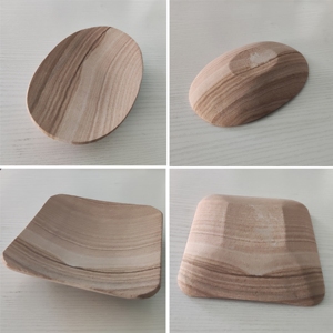 Bandeja Ovalada de Mármol y Madera de Teca, Decoración de Hogar de Piedra Natural de Lujo para Comedor y Sala de Estar, Moderna y Resistente al Fuego - Product Image 4