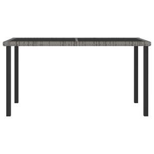 Conjunto de Comedor Gris y Negro con Cojines Grises para Uso en Jardín - Product Image 4