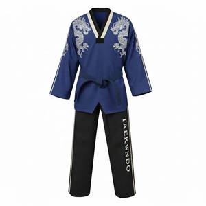 Tenues d'arts martiaux : Nouveaux uniformes de Taekwondo au design tendance, uniformes d'entraînement de maître de Taekwondo, uniformes classés en vogue - Product Image 2