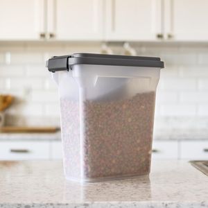 Contenitore Versatile per Cibo per Animali da 6 kg con Coperchio Ermetico e Paletta da 2 Tazze, Contenitore per Cibo per Cani Senza BPA con Scomparto per Snack - Product Image 3