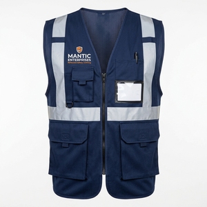 Custom High-Visibility Reflective Safety Vest, Protective Wear for <b>Security</b>, Sanitation, Construction, Road Work and Events - Product Image 1