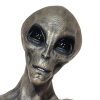 Idées d'entreprise de décoration sur le thème de l'espace, artisanat de simulation, statue d'extraterrestre grandeur nature en fibre de verre et résine