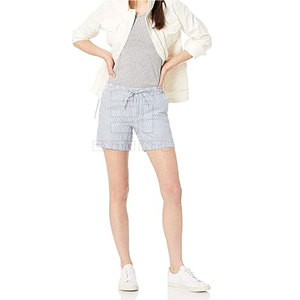 Shorts décontractés en coton pour femme, taille mi-haute avec cordon de serrage, légers, de qualité supérieure, fabriqués en usine pour la vente en ligne - Product Image 4
