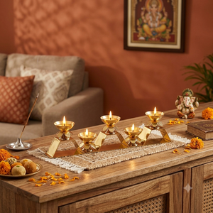 Diya en laiton fait main de qualité supérieure pour articles de Pooja, nouveauté, décoration de la maison pour Mandir hindou, vente en gros OEM - Product Image 2