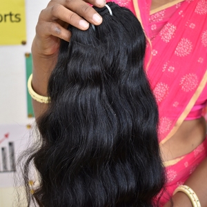 Vente en gros d'extensions de cheveux humains vierges Faisceaux ondulés naturels à double trame Boucles ondulées style temple péruvien Fabricant direct direct - Product Image 2