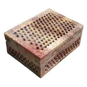 Boîte à perles de prière en bois de Sheesham sculpté à la main, vente en gros |   Moradabad - Product Image 1