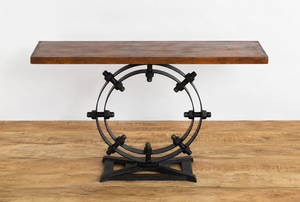 <b>Industrial</b> <b>Console</b> <b>Table</b> Metal Base solid wood top <b>Console</b> <b>Table</b> Entryway <b>Table</b> <b>Industrial</b> Furniture - Product Image 5