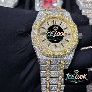 ICE LOOK นาฬิกาข้อมือสแตนเลสสตีลสุดหรูสำหรับผู้ชาย 42 มม. หน้าปัดสี่เหลี่ยมผืนผ้า อะนาล็อก ควอตซ์ เรืองแสง คริสตัลแซฟไฟร์ 20 มม. ตัวล็อคแบบพับได้ - Product Image 4