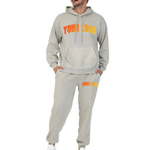 Trajes deportivos personalizados con logo para hombre, conjuntos estampados con efecto puff para etiquetas de streetwear estadounidenses, bajo MOQ, precio de fábrica de marca privada - Product Image 1