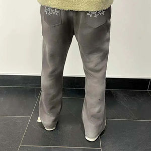 Pantalones Jogger Rectos para Hombre, Lavado Ácido, Lona de Peso Medio, Cintura Media, Transpirables, de Secado Rápido, Casuales - Product Image 3