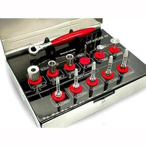 Kit de plaques osseuses maxillo-faciales en titane de qualité supérieure avec clé dynamométrique et instruments de chirurgie implantaire en acier inoxydable pour la repousse osseuse - Product Image 1