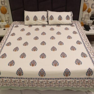 Sábana de Algodón con Estampado Artesanal, Diseño Floral Étnico Indio, para Decoración del Hogar, al Mejor Precio - Product Image 3