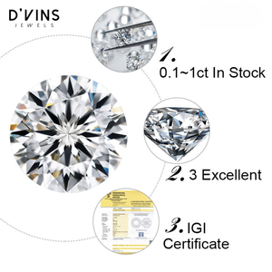 เพชรแล็บโกรว์ CVD คุณภาพสูง ขนาด 1 กะรัต 1.5 กะรัต 2 กะรัต สี D รหัส 789456 พร้อมใบรับรอง เพชรเม็ดเดี่ยว - Product Image 6