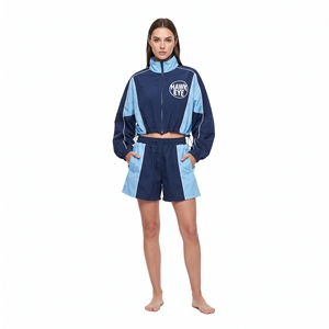 Haut de survêtement léger à col montant et fermeture éclair pour femme, vêtements de sport surdimensionnés - Product Image 4