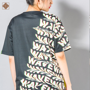 เสื้อยืดถักแบบยูนิเซ็กซ์ ผลิตในไต้หวัน เป็นมิตรกับสิ่งแวดล้อม ระบายอากาศได้ดี ทรงหลวม สไตล์ฮิปฮอป พิมพ์ลายตัวอักษร โลโก้แบบกำหนดเองได้ - Product Image 5