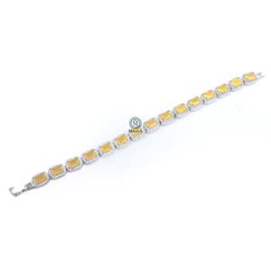 Octo Yellow CZ Designer Fashion Bracelet - Product Image 4