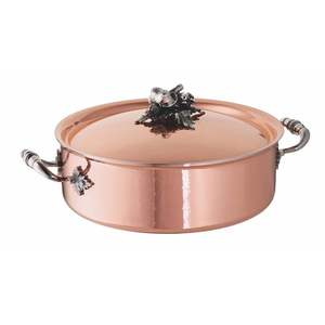 Olla de Cocina de Cobre Martillado Royal con Tapa y Asas de Latón, Plato para Servir Hecho a Mano de Primera Calidad para Hogar, Hotel, Restaurante - Product Image 6