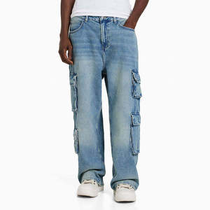 Diseño Personalizado Reversible, Fabricación de Primera Calidad, Secado Rápido, Transpirable, Casual, Azul Claro, Pantalones Cargo para Hombre, Alta Calidad, Multibolsillos - Product Image 1