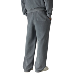 Mens Turn <b>Down</b> Collar Button Sweatshirt Tracksuit Set Matching Straight Leg <b>Trousers</b> Relaxed Fit Casual Two Piece Outfit OEM ODM - Product Image 6