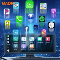 Layar Carplay nirkabel portabel 10.26 inci, Monitor mobil Stereo mobil layar sentuh dengan Android Auto Apple Carplay