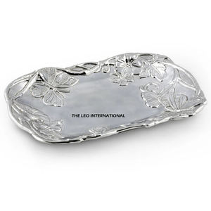 Plateau décoratif en verre miroir de luxe nordique, plateau créatif en métal, décoration pour la maison, plateau de salon, plateau à fruits - Product Image 5