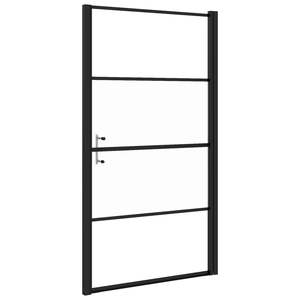 39.4 nero \ "x70.1 \" porta doccia in vetro temperato mezzo smerigliato - Product Image 5