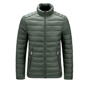 Veste d'hiver matelassée pour homme, design personnalisé, vêtements décontractés de haute qualité, avec capuche solide, col montant, veste longue en toile - Product Image 2