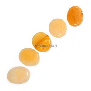Best Quality Yellow Golden Palm Stone Gemstone Carved <b>Raw</b> Sphere for Ring Making Decorative <b>Crystal</b> Healing Technique - Product Image 1