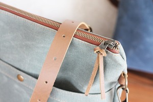 Leather <b>Canvas</b> <b>Tote</b> Bag Waterproof Open Closure Embroidery Shoulder Handbag Travel Work Shopping Large Capacity LCTB-0022 - Product Image 6