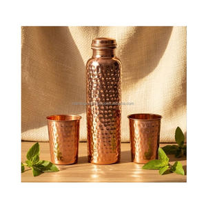 Pure Ayurvedic Eco-Friendly Copper Bottle for Daily Wellness Healthy Hydration Balanced Living <b>Travel</b> Home Office Gift Use - Product Image 3