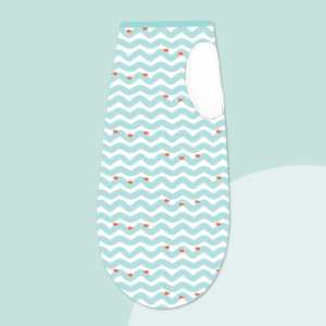 Polka Tots Wave Print Swaddle wrap avec Cap-Bleu - Product Image 2