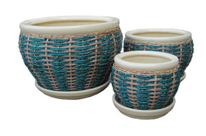 Pots de fleurs en céramique émaillée décoratifs écologiques de haute qualité, best-sellers, avec trou de drainage, pour la décoration de la maison et du jardin - Product Image 6