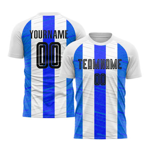 Ensemble de maillots de football personnalisés pour hommes, impression sublimée, spandex/polyester, col en V, manches courtes, séchage rapide, respirant, toutes saisons - Product Image 4