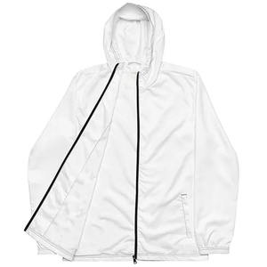 Veste coupe-vent imperméable à capuche pour homme, légère, zippée, pour entraînement en extérieur, logo sur le devant, service OEM personnalisé - Product Image 4