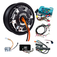 Kit moteur de moyeu arrière sans balais pour moto électrique et vélo électrique, 12x3.5J 12 pouces QS 72V 5000W 45H, axe de 18mm, frein à disque, avec contrôleur 72680